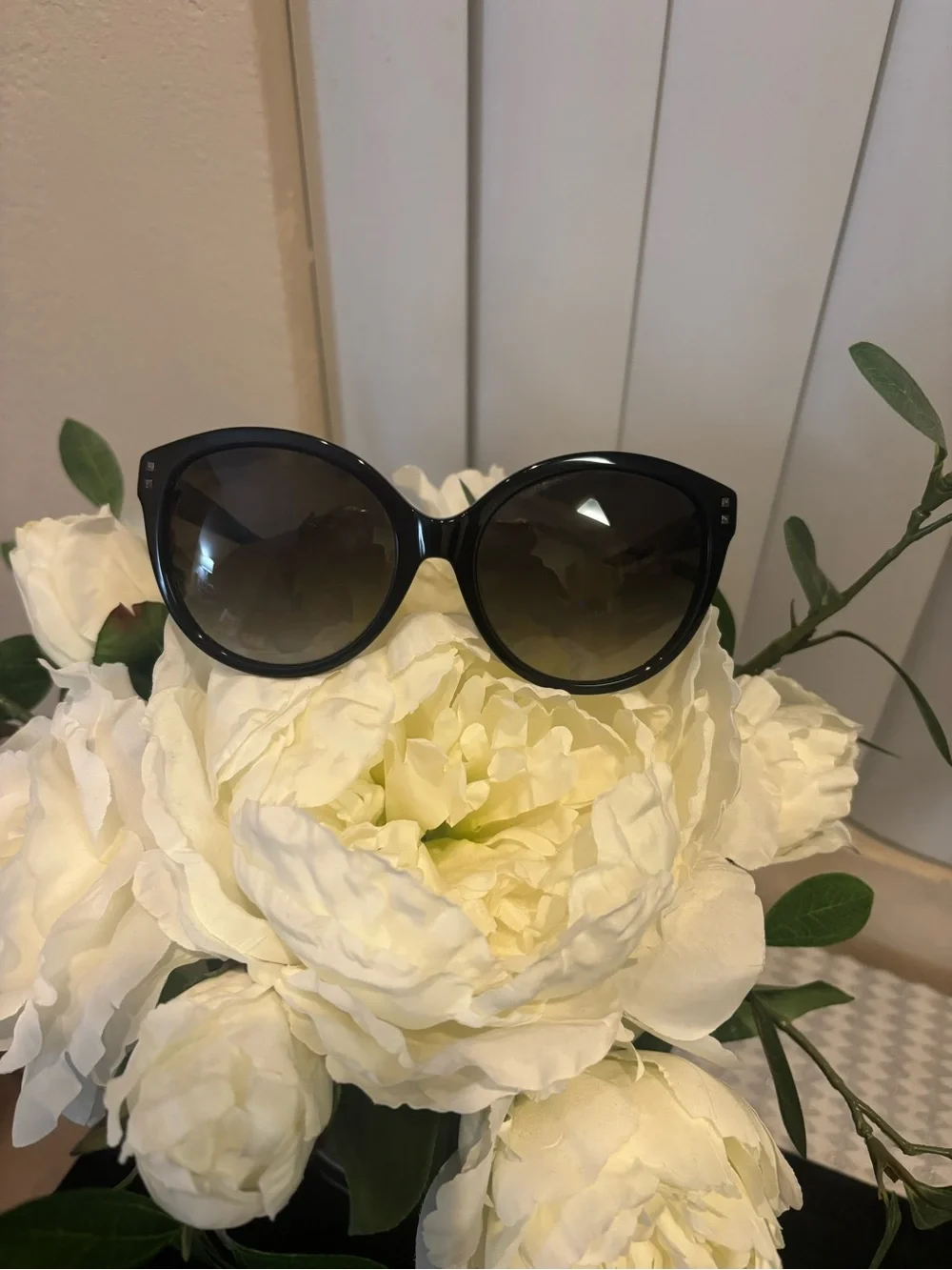 Valentino Black Gradient Cat-Eye Sunglasses